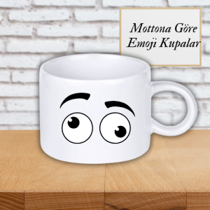 Başı Dönen Emoji Kupa Bardak - Mottona Özel Kupa Bardak