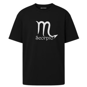 Scorpio - Akrep Burcu Astroloji Oversize Siyah Tişört