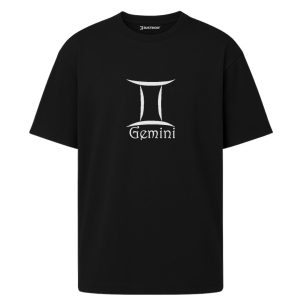 Gemini - İkizler Burcu Astroloji Oversize Siyah Tişört