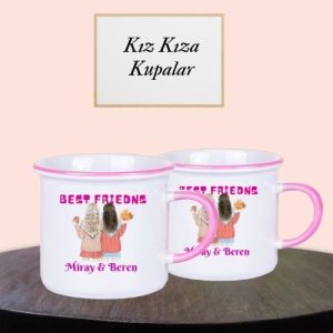 Best Kankaya Özel Enamel Pembe Kupa Bardak