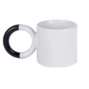 Kişiselleştirilebilir Siyah Halka Kuplu Kupa Bardak