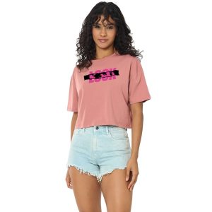 Look Tasarım Premium Crop Tişört – Pembe