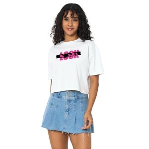 Look Tasarım Premium Crop Tişört – Beyaz