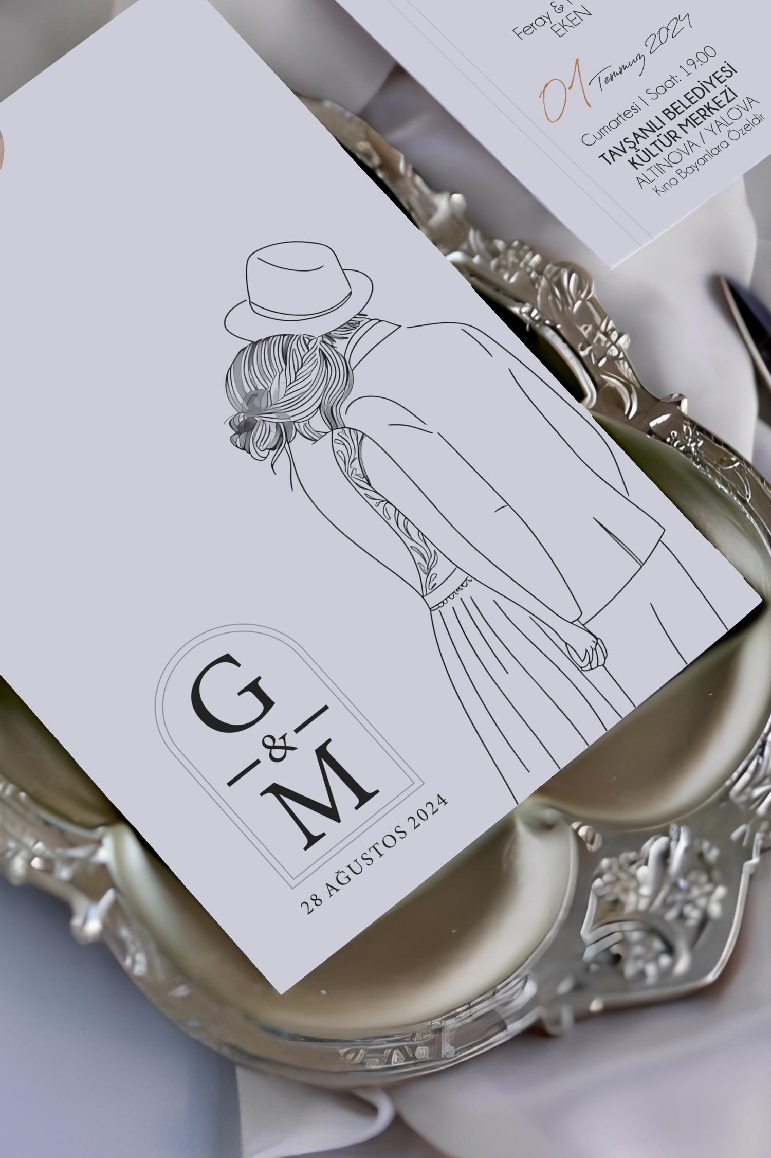 Bst 2690 Düğün Davetiyesi1 | Bustinow En Şık Düğün ve Nişan Davetiyesi Modelleri