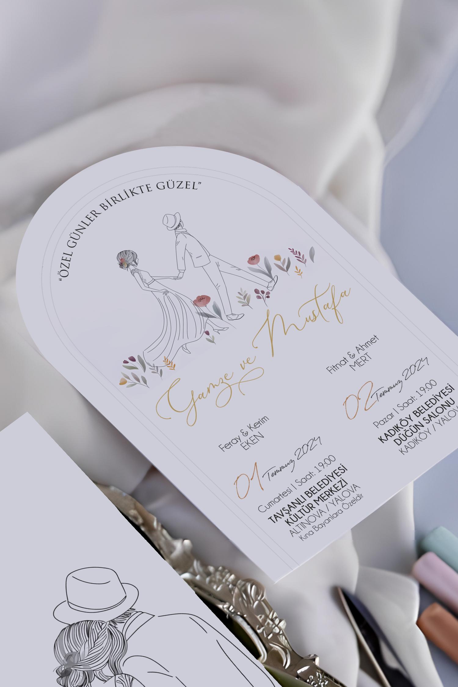 Bst 2690 Düğün Davetiyesi3 | Bustinow En Şık Düğün ve Nişan Davetiyesi Modelleri