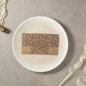 BST-7144 Vintage Çiçek Desenli ve Kraft Dokulu Rustik Davetiye